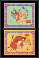 80179 Lot Mi N°392/393 Sierra Leone Le Roi Lion Lion's King Kiara Kovu Timon Pumbaa Disney Bloc (BF) Neuf ** MNH 1998 - Disney