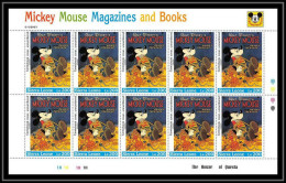 80167 Sierra Leone Mickey Mousse Books And Magazine Rajah's Treasure Disney Bloc (BF) Neuf ** MNH Feuille Sheet - Sierra Leone (1961-...)
