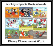 80138 Yv N°2743/2751 St Vincent & The Grenadines Mickey's Sports Disney Characters At Work Neuf ** MNH 1996 - Disney