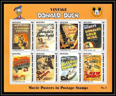 80113 Mi N°4424/4431 Guyana Vintage Donald N°2 Disney Bloc (BF) Neuf ** MNH 1996 - Guyane (1966-...)