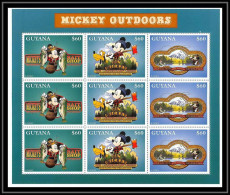 80111 Mi N°5632/5634 Far West Guyana Mickey Outdoors Disney Bloc (BF) Neuf ** MNH 1996 - Guyane (1966-...)