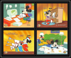 80122 Mi N°450/453 St Vincent & The Grenadines Disney Mickey Happy Birthday Bloc (BF) Neuf ** MNH 1998 - Disney