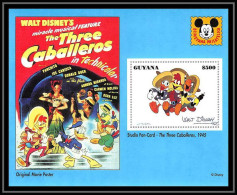 80087 Mi N°363 Guyana The Three Caballeros Donald Disney Bloc (BF) Neuf ** MNH 1993 - Guyane (1966-...)
