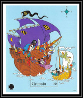 80053 Mi N°406 Grenade Grenada Mickey Minnie Donald Pluto Daisy Pirates Disney Bloc (BF) Neuf ** MNH 1995 - Disney