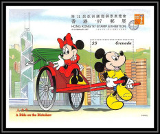80050 Mi N°447 Grenade Grenada Hong Kong 97 Mail Mickey Minnie Donald Pluto Daisy Disney Bloc (BF) Neuf ** MNH 1997 - Disney