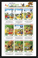 80010 Mi N°1649/1657 Mali Mickey Abc Alphabet Disney Bloc (BF) Neuf ** MNH I-Q 1996 - Mali (1959-...)