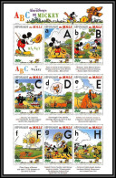 80009A Mi N°1622/1648 Mali Mickey Abc Alphabet Disney Bloc (BF) Neuf ** MNH A-H 1996 - Disney