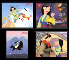 80029 Mi N°384/387 Gambie Gambia Mulan Disney Bloc (BF) Neuf ** MNH 1998 Full Set Complet - Disney