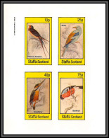 80866 Staffa Scotland Swallow Bullfinch Kingfisher Roller ** MNH Oiseaux (birds) 1996 Non Dentelé Imperf - Collections, Lots & Séries