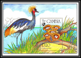 80868 Gambia Gambie Y&t N°235 Cyathus Striatus Champignons Mushrooms Funghi Grue Crane Oiseaux Birds Bird ** MNH 1994 - Gambia (1965-...)