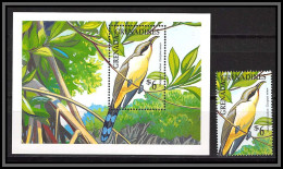 80816b Grenada Grenadines Yt N°195 + Timbre Coccyzus Minor Coulicou Manioc ** MNH Oiseaux Birds Bird 1990  - St.Vincent E Grenadine