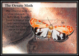 80790 Dominica Dominique YT N°456 The Ornate Moth Uthethesia Ornatrix ** MNH Papillons Butterflies Schmetterlinge 2002 - Dominique (1978-...)