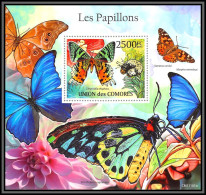 80786 Comores Y&T BF N°293 Chrysiridia Vanessa Cardui Morpho Manelaus ** MNH Papillons Butterflies Schmetterlinge 2011 - Schmetterlinge