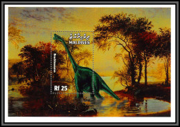 80722 Maldives Mi BF N°428 Brachiosaurus MNH Prehistorics Dinosaures Dinosaurs 1999 - Prehistorics