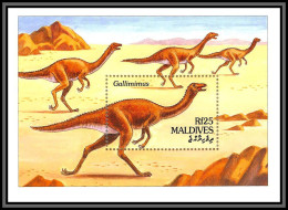 80721 Maldives Mi BF N°308 Gallimimus MNH Prehistorics Dinosaures Dinosaurs 1994 - Prehistorics