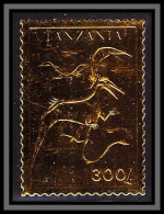 80718 Tanzania Tanzanie 1996 OR Gold Stamps MNH Prehistorics Dinosaures Dinosaurs Sordes - Tanzanie (1964-...)