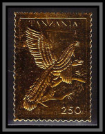 80717 Tanzania Tanzanie 1996 OR Gold Stamps MNH Prehistorics Dinosaures Dinosaurs Archaeopteryx  - Tansania (1964-...)