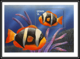 80688 Grenada MI B 481 Clownfish Amphiprion Bicinctus Two Banded Anemonefish Poissons (Fish Fishes) ** MNH 1998 - Poissons
