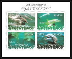 80683 Samoa Mi N°860/863 25th Greenpeace Anniversary Dauphins Dauphins Dolphins ** MNH 1997 Mammifères Mammals - Delfine