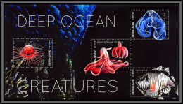 80666 Sierra Leone Mi N°5582-5585 TB Neuf ** MNH Deep Ocean Creatures 2011 Jellyfish Octopus - Sierra Leone (1961-...)