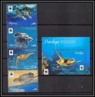 80659 Penrhyn Mi N°761/764 + BF 111 TB Neuf ** MNH Wwf Tortues De Mer Tortue Turtles Turtle 2014 - Penrhyn