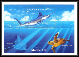 80658 Antigua Barbuda Mi N°294 TB Neuf ** MNH Poissons Fishes Marine Life Turtle Tortue Ray Raie Blue Marlin 1994 - Fishes