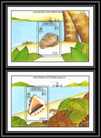 80656g Dominica Dominique Mi BF N°166/167 ** MNH Giant Tun Sea Shells King Helmet Tonna Galea Dolium 1990 Coquillages - Dominique (1978-...)