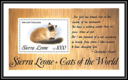 80611 Sierra Leone Mi BF N°225 Seal Point Colourpoint TB Neuf ** MNH Chats (chat Cats Of The World Cat) 1993 - Sierra Leone (1961-...)