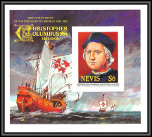 80570 NEVIS Y&t N°9 B Christophe Colomb 500th Anniversary 1986 Neuf ** MNH Columbus Colombo Imperf Non Dentelé - St.Kitts And Nevis ( 1983-...)