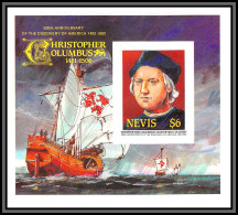 80570 NEVIS Y&t N°9 B Christophe Colomb 500th Anniversary 1986 Neuf ** MNH Columbus Colombo Imperf Non Dentelé - Christophe Colomb