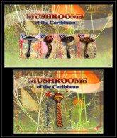 81149 Antigua & Barbuda Mi N°4896/4899 + BF 679 Champignons Mushrooms Of The Caribbean Funghi Pilze ** MNH 2011 - Mushrooms