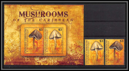 81139b Grenada Carriacou Petite Martinique Y&t Bf 613 + Timbres Psilocybe Champignons Mushrooms Funghi Pilze ** MNH 2009 - Grenade (1974-...)