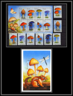 81136 Angola Mi N°1414/1421 + Bf 64 Champignons Mushrooms Funghi Pilze ** MNH Bloc + Série + BF 1999 - Mushrooms