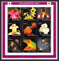 81050 Guinée Bissau N°954/962 Guinéa Orchidées Orchids ** MNH Flowers Fleurs Philanippon 2001 Japan - Expositions Philatéliques