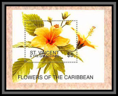 81042 St Vincent & Grenadines Y&t BF 345 Hibiscus Rosa Sinensis Rose De Chine TB Neuf ** MNH Flowers Fleurs 1996 - Roses