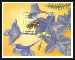 81034 Congo Mi BF N°114 Honey Bee Abeille Plumbago Capensis TB Neuf ** MNH Fleur Flowers Flower Fleurs 2001 - Nuovi