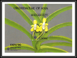 81026 Bhutan Bhoutan Mi BF N°256 Orchidées Orchids Asia ** MNH Fleur Flowers Flower Fleurs 1990 Expo 90 Osaka Japan - Bhutan