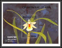 81027 Bhutan Bhoutan Mi BF N°260 Orchidées Orchids Asia ** MNH Fleur Flowers Flower Fleurs 1990 Expo 90 Osaka Japan - Orchideeën