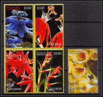 81024e Guyana Guyane Y&t N°5776/5779 + BF 477 TB Neuf ** MNH Fleur Flowers Of South America Fleurs 2005 Cote 21 - Guyane (1966-...)