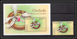 81007a Uganda Ouganda Mi BF N°218 Timbre Orchidées Orchids Ancistrochilus Neuf ** MNH Flowers Botanic Garden Fleurs 2000 - Ouganda (1962-...)