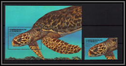 80983a Dominique Dominica Mi BF N°41 + Timbre Tortues Tortue Imbriquée Hawksbill Sea Turtle Turtles TB Neuf ** MNH 2001 - Schildkröten