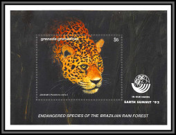 80980 Grenada Grenadines Mi BF N°260 Jaguar TB Neuf ** MNH Earth Summit 92 1992 Panthera Onca - Big Cats (cats Of Prey)