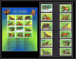 80989 Congo Mi N°1451/1462 Chiens Sauvages Du Monde Wild Dogs Bloc + Série Cote 45 Euros ** MNH  - Ungebraucht