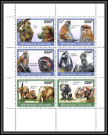 80971 Togo Togolaise Mi N°3479/3480 3484/3487 éléphant Singes Apes Monkeys Papio Anubis Colobus Patas ** MNH 2010 - Togo (1960-...)