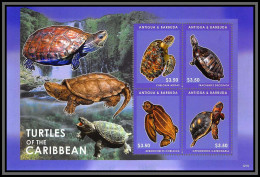 80954 Antigua & Barbuda V 4316/4319 Tortues Tortue Turtle Turtles Of The Caribbean ** MNH 2012 - Schildpadden