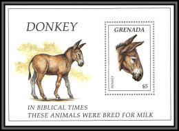 80934 Grenada Mi BF N°391 Donkey Ane TB Neuf ** MNH Animaux Animals 1995 - Pferde