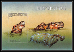 80927 Centrafricaine Y&t N°187 Hippopotames Hippopotamus Hippopotame TB Neuf ** MNH Animaux Animals 2001 - Other & Unclassified