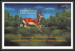 80924 Grenada Carriacou Petite Martinique Mi BF N°494 Pronghorn Antilope D'Amérique TB Neuf ** MNH Animaux Animals 2000 - Sonstige & Ohne Zuordnung