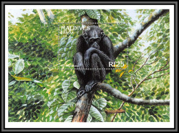 80910 Maldives Mi BF N°369 Chimpanzee Chimpanzés Pan Troglodytes Singes Ape Apes Monkeys TB Neuf ** MNH Animals 1996 - Schimpansen