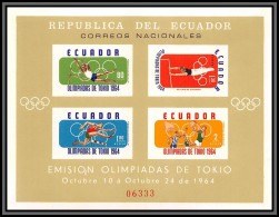 81614 Ecuador Equateur 1964 Mi N°11 Jeux Olympiques (olympic Games) Tokyo Non Dentelé Imperf TB Neuf ** MNH - Ecuador